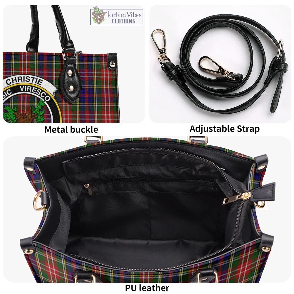 Tartan Vibes Clothing Christie Tartan Luxury Leather Handbags with Family Crest