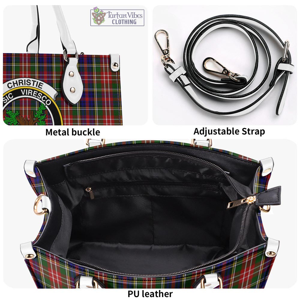 Tartan Vibes Clothing Christie Tartan Luxury Leather Handbags with Family Crest