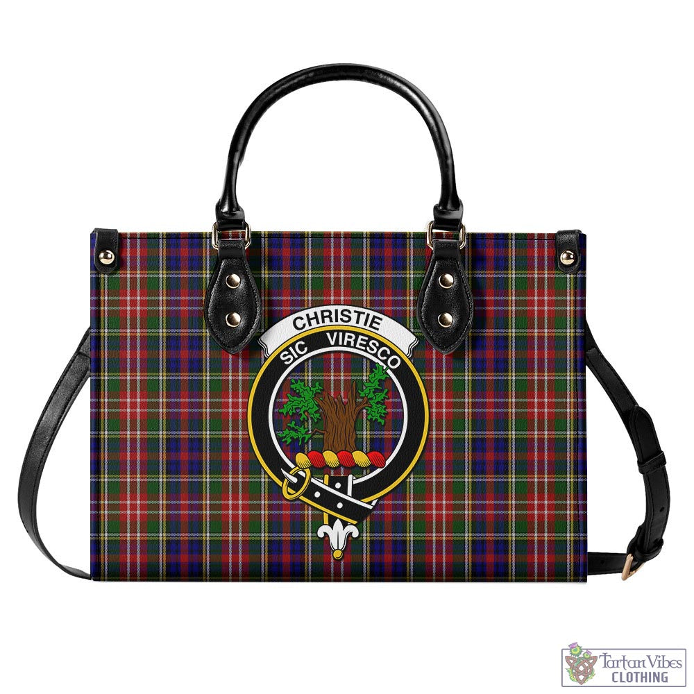 Tartan Vibes Clothing Christie Tartan Luxury Leather Handbags with Family Crest