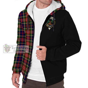 Christie Tartan Sherpa Hoodie with Family Crest and Half Of Me Style