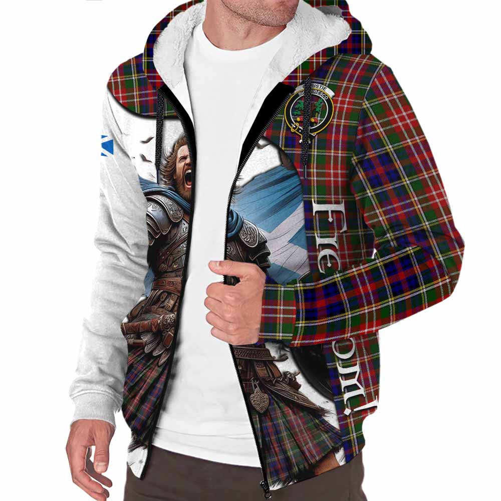 Tartan Vibes Clothing Christie Crest Tartan Sherpa Hoodie Inspired by the Freedom of Scottish Warrior