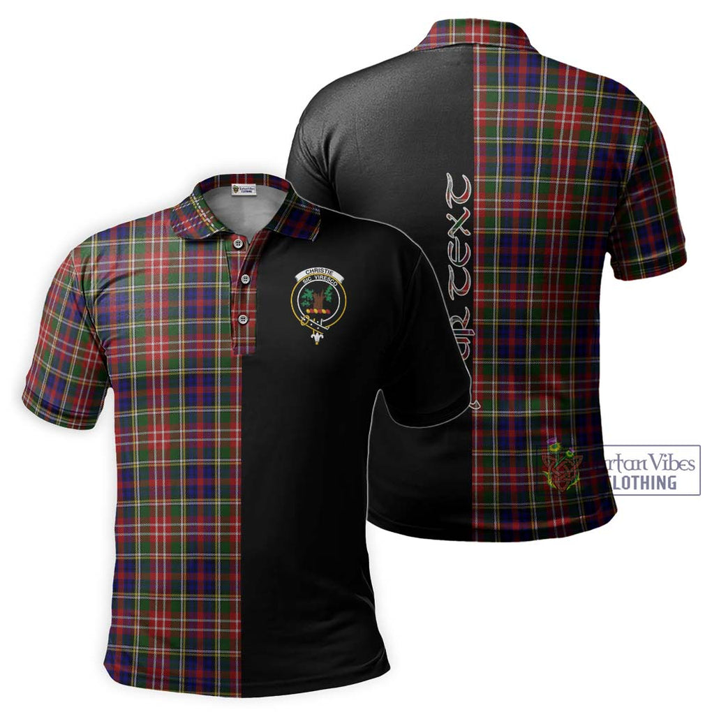 Christie Tartan Polo Shirt with Family Crest and Half Of Me Style Kid - Tartanvibesclothing Shop