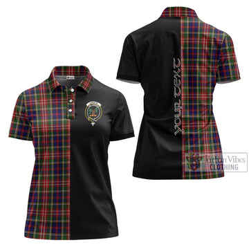 Christie Tartan Women's Polo Shirt with Family Crest and Half Of Me Style