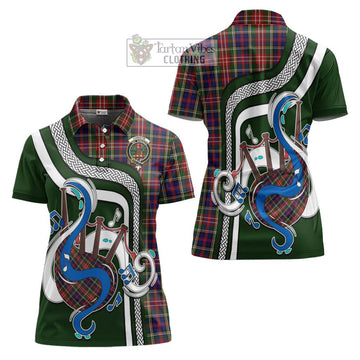 Christie Tartan Women's Polo Shirt with Epic Bagpipe Style