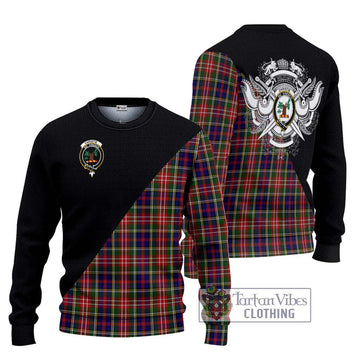 Christie Tartan Ugly Sweater with Family Crest and Military Logo Style