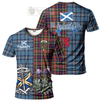 Christie Tartan T-Shirt Happy St. Andrew's Day Half Tartan Style