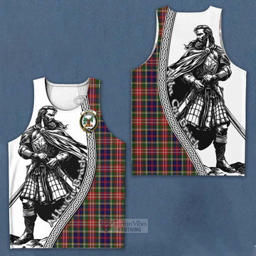 Christie Tartan Clan Crest Men's Tank Top with Highlander Warrior Celtic Style