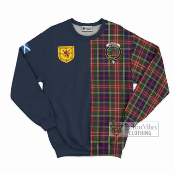 Christie Tartan Sweatshirt Alba with Scottish Lion Royal Arm Half Style