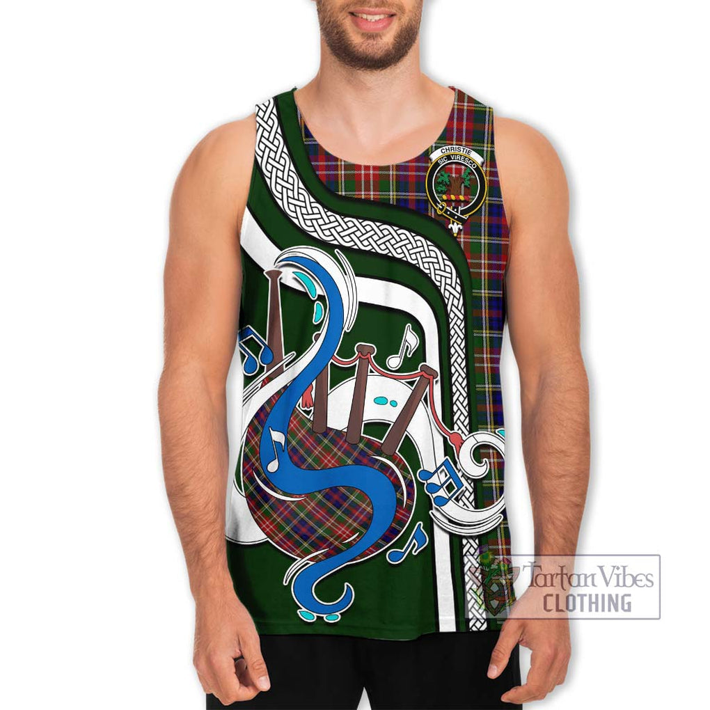 Christie Tartan Men's Tank Top with Epic Bagpipe Style Men - Tartanvibesclothing Shop