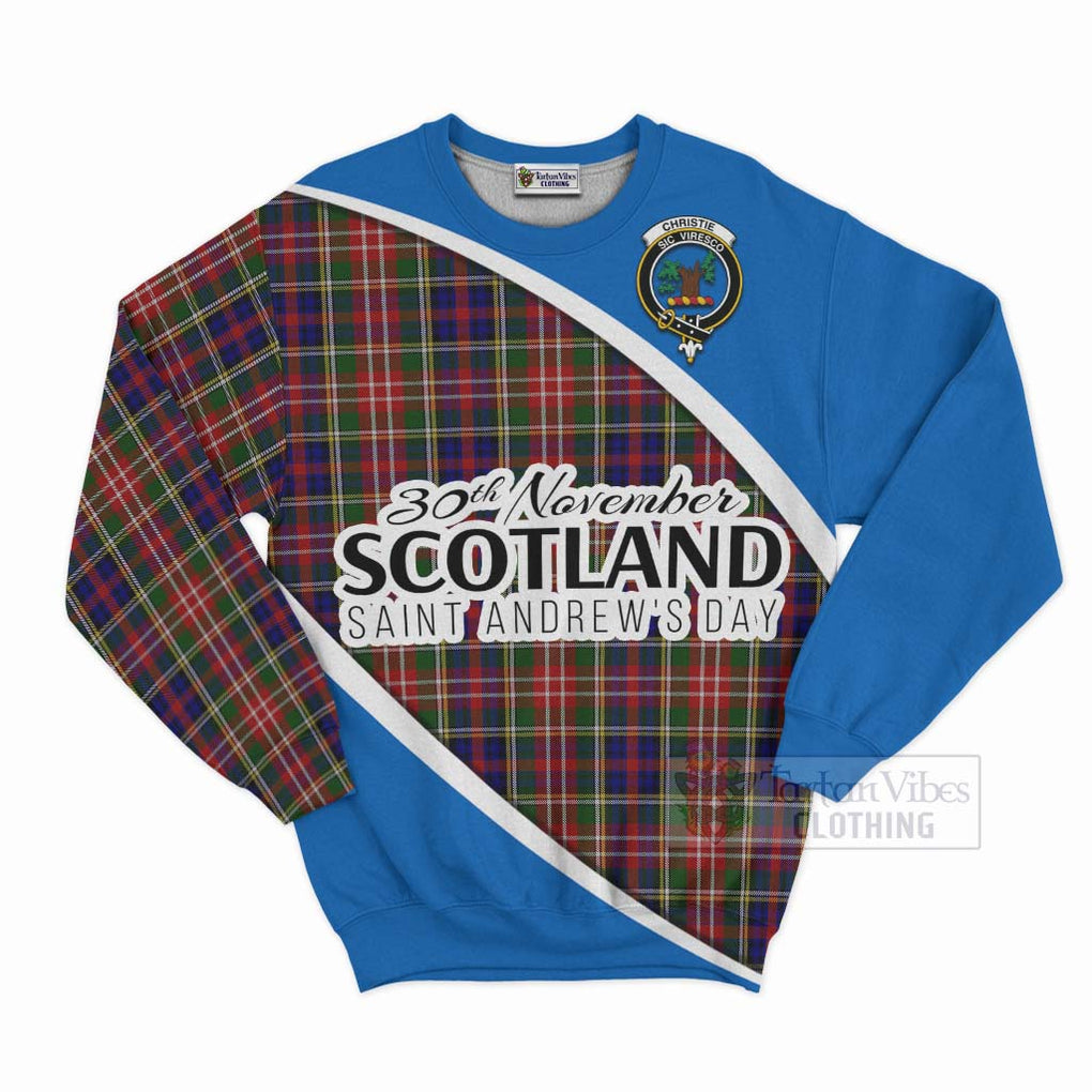 Tartan Vibes Clothing Christie Family Crest Tartan Sweatshirt Celebrate Saint Andrew's Day in Style