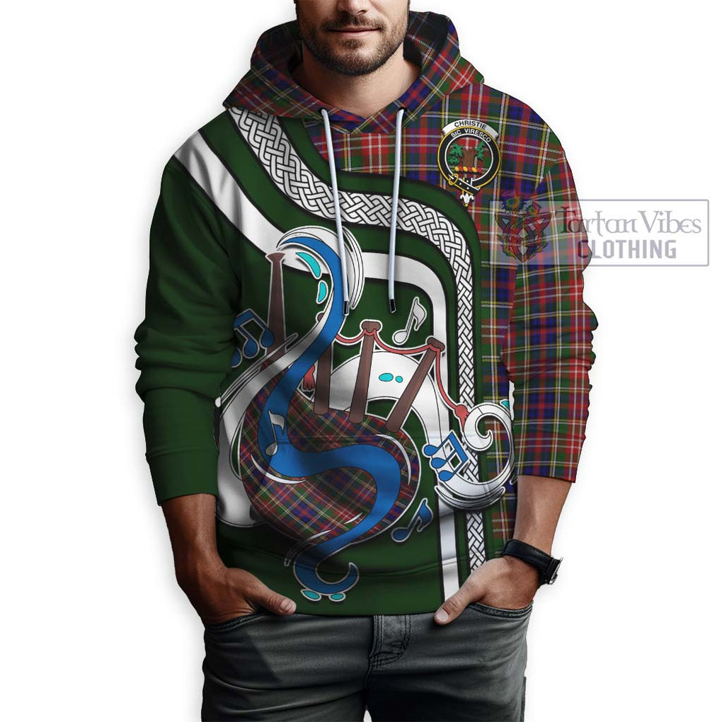 Christie Tartan Hoodie with Epic Bagpipe Style Zip Hoodie - Tartanvibesclothing Shop