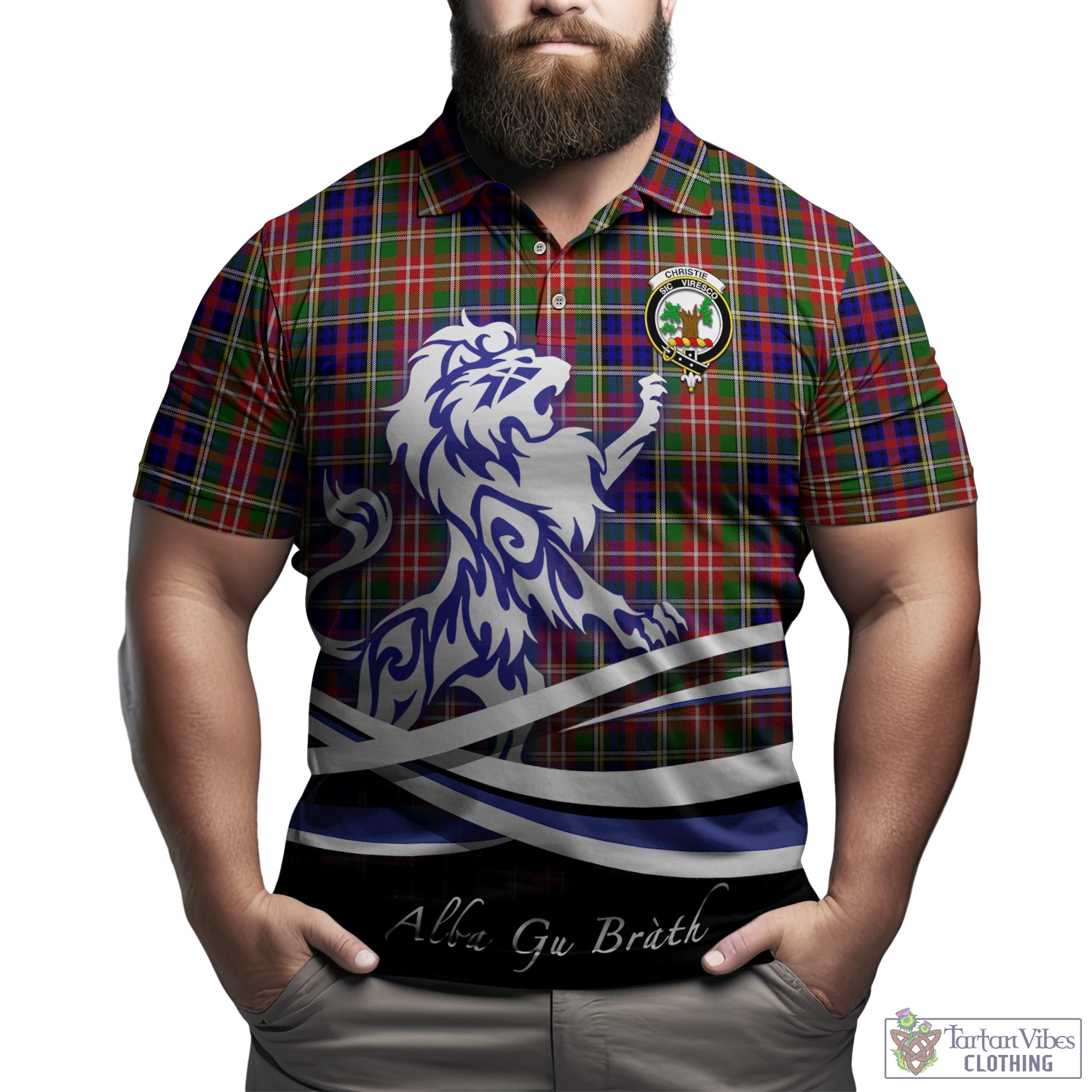 christie-tartan-polo-shirt-with-alba-gu-brath-regal-lion-emblem