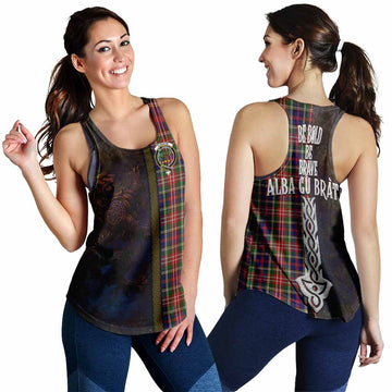 Christie Tartan Family Crest Women's Racerback Tanks Alba Gu Brath Be Brave Lion Ancient Style 4XL - Tartan Vibes Clothing