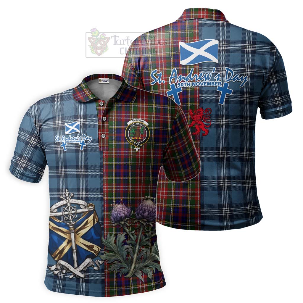 Tartan Vibes Clothing Christie Tartan Polo Shirt Happy St. Andrew's Day Half Tartan Style