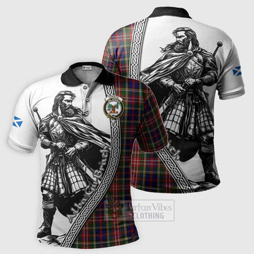 Christie Tartan Clan Crest Polo Shirt with Highlander Warrior Celtic Style