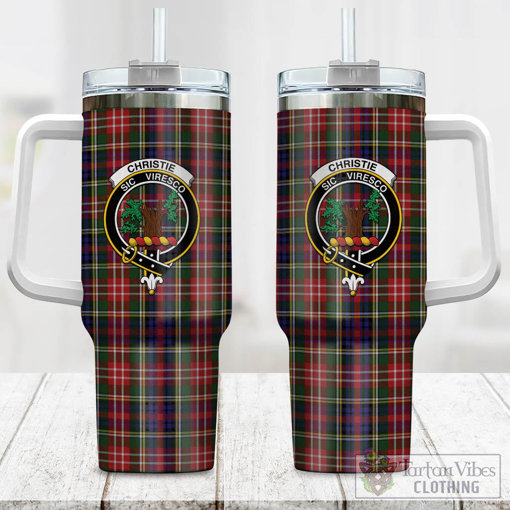 Tartan Vibes Clothing Christie Tartan and Family Crest Tumbler with Handle