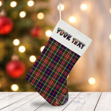 Christie Tartan Christmas Stocking with Personalized Text