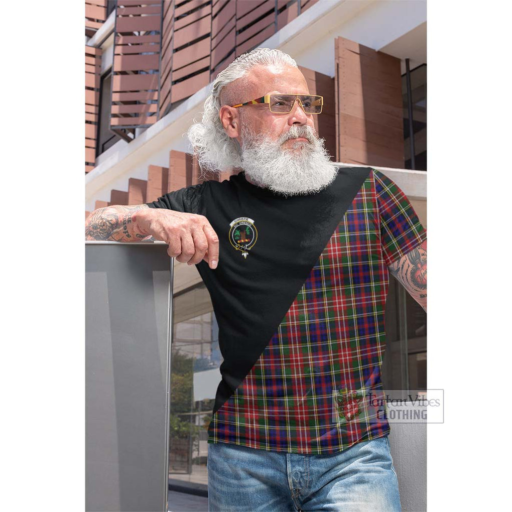 Tartan Vibes Clothing Christie Tartan Cotton T-shirt with Family Crest and Military Logo Style