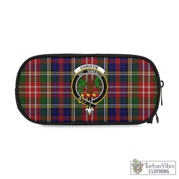 Christie Tartan Pen and Pencil Case with Family Crest