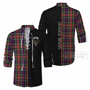 Christie Tartan Ghillie Kilt Shirt with Family Crest and Half Of Me Style