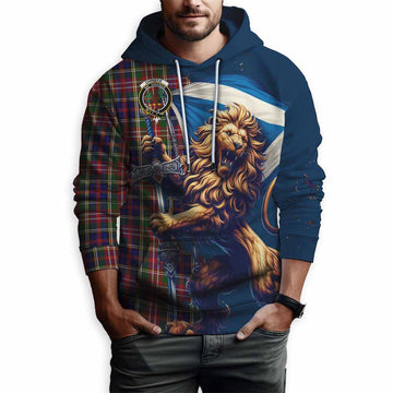 Christie Tartan Family Crest Hoodie with Scottish Majestic Lion