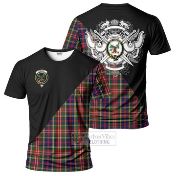 Christie Tartan T-Shirt with Family Crest and Military Logo Style