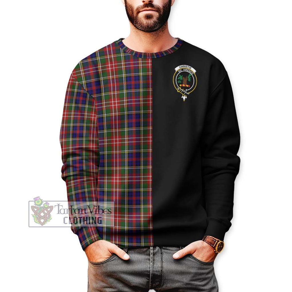 Christie Tartan Sweatshirt with Family Crest and Half Of Me Style Unisex - Tartanvibesclothing Shop