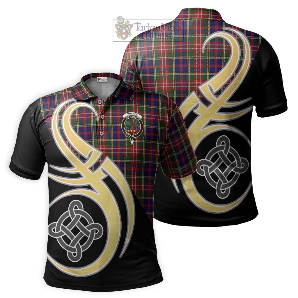 Christie Tartan Polo Shirt with Family Crest and Celtic Symbol Style Kid - Tartan Vibes Clothing