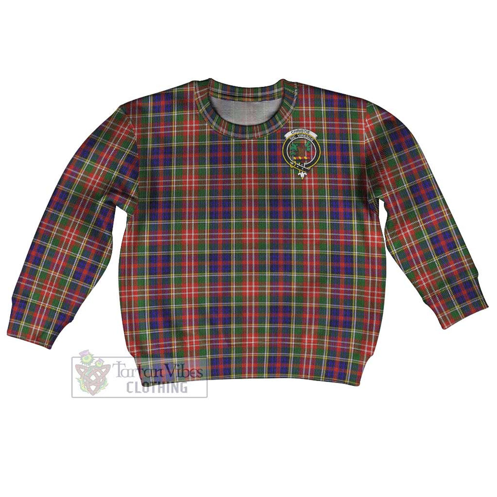 Tartan Vibes Clothing Christie Tartan Kid Ugly Sweater with Family Crest