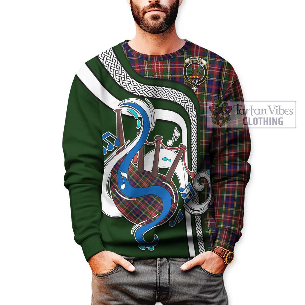 Christie Tartan Sweatshirt with Epic Bagpipe Style Unisex - Tartanvibesclothing Shop