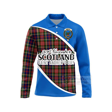 Christie Family Crest Tartan Long Sleeve Polo Shirt Celebrate Saint Andrew's Day in Style