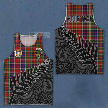 Christie Crest Tartan Men's Tank Top with New Zealand Silver Fern Half Style