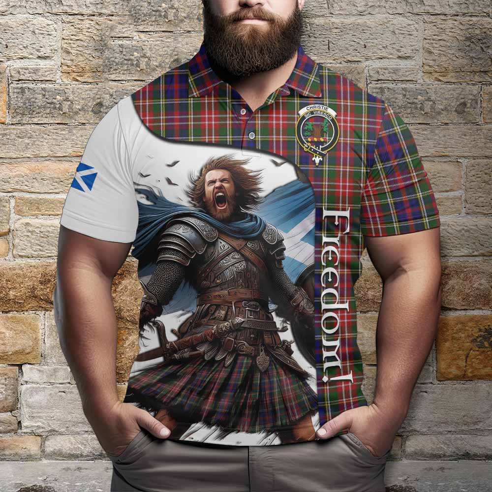 Tartan Vibes Clothing Christie Crest Tartan Polo Shirt Inspired by the Freedom of Scottish Warrior