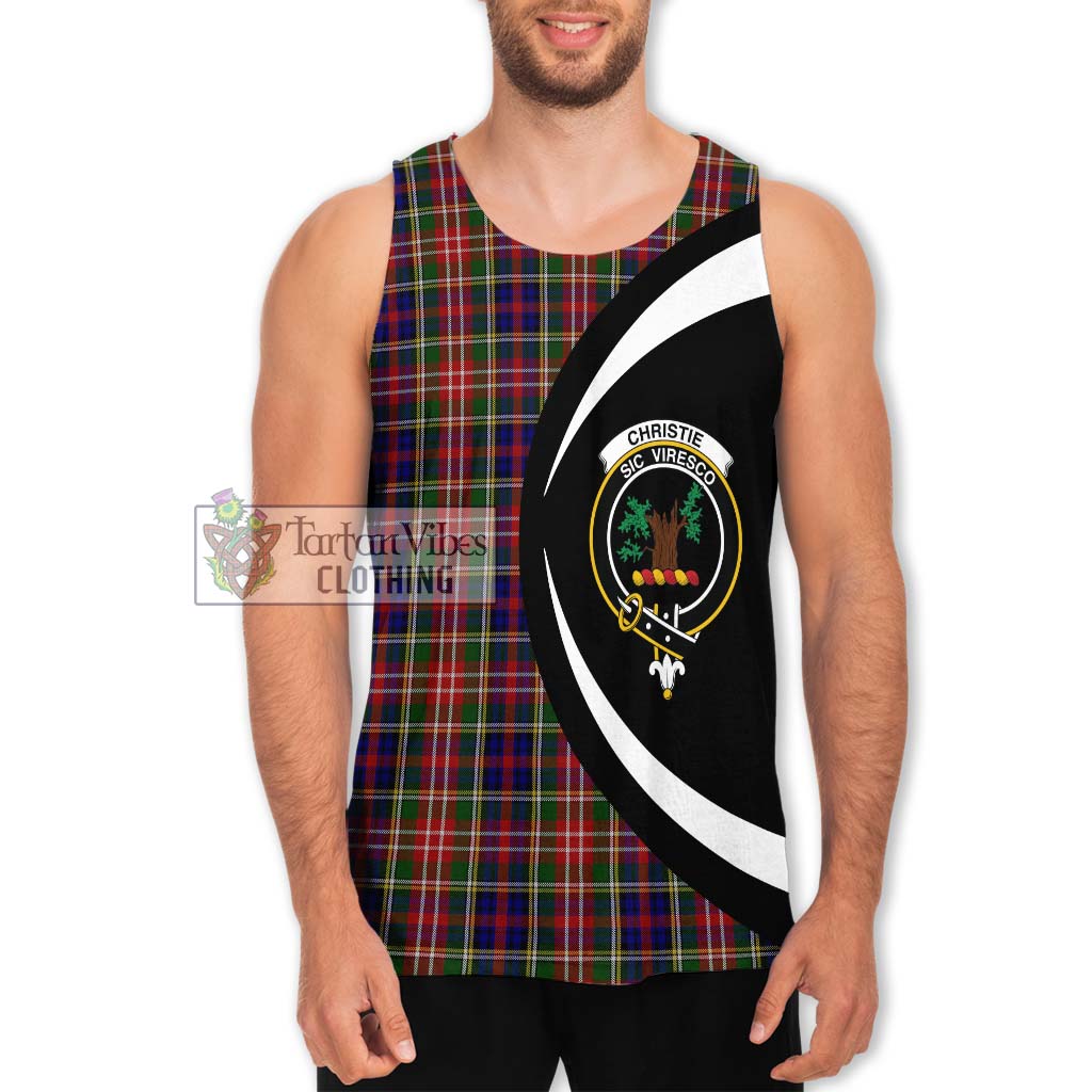 Christie Tartan Men's Tank Top with Family Crest Circle Style Men - Tartan Vibes Clothing