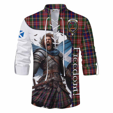 Christie Crest Tartan Ghillie Kilt Shirt Inspired by the Freedom of Scottish Warrior