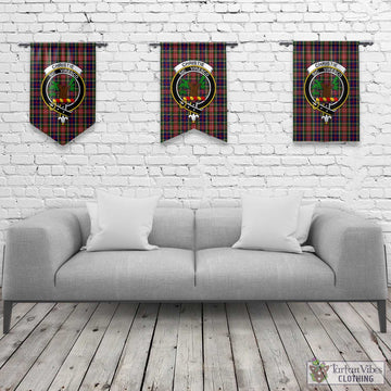 Christie Tartan Gonfalon, Tartan Banner with Family Crest