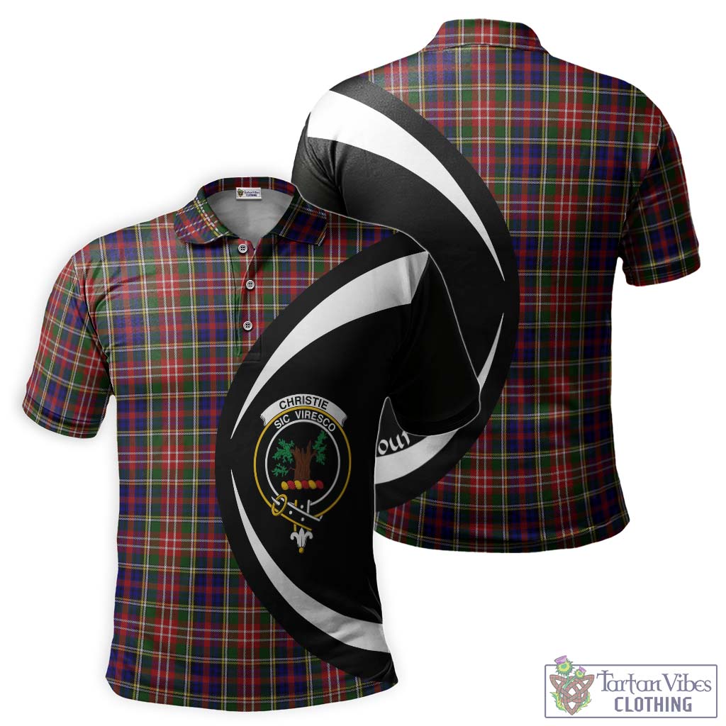 Christie Tartan Men's Polo Shirt with Family Crest Circle Style Kid - Tartan Vibes Clothing