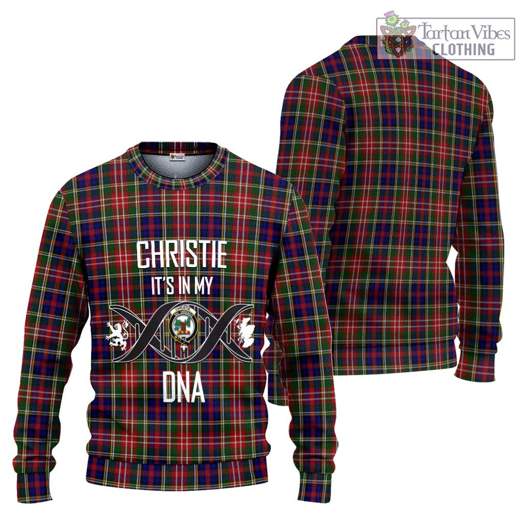 Christie Tartan Knitted Sweater with Family Crest DNA In Me Style Unisex - Tartanvibesclothing Shop