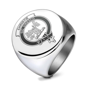 Christie Clan Crest Engraved Ring