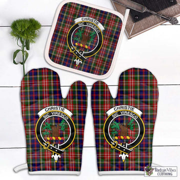 Christie Tartan Combo Oven Mitt & Pot-Holder with Family Crest