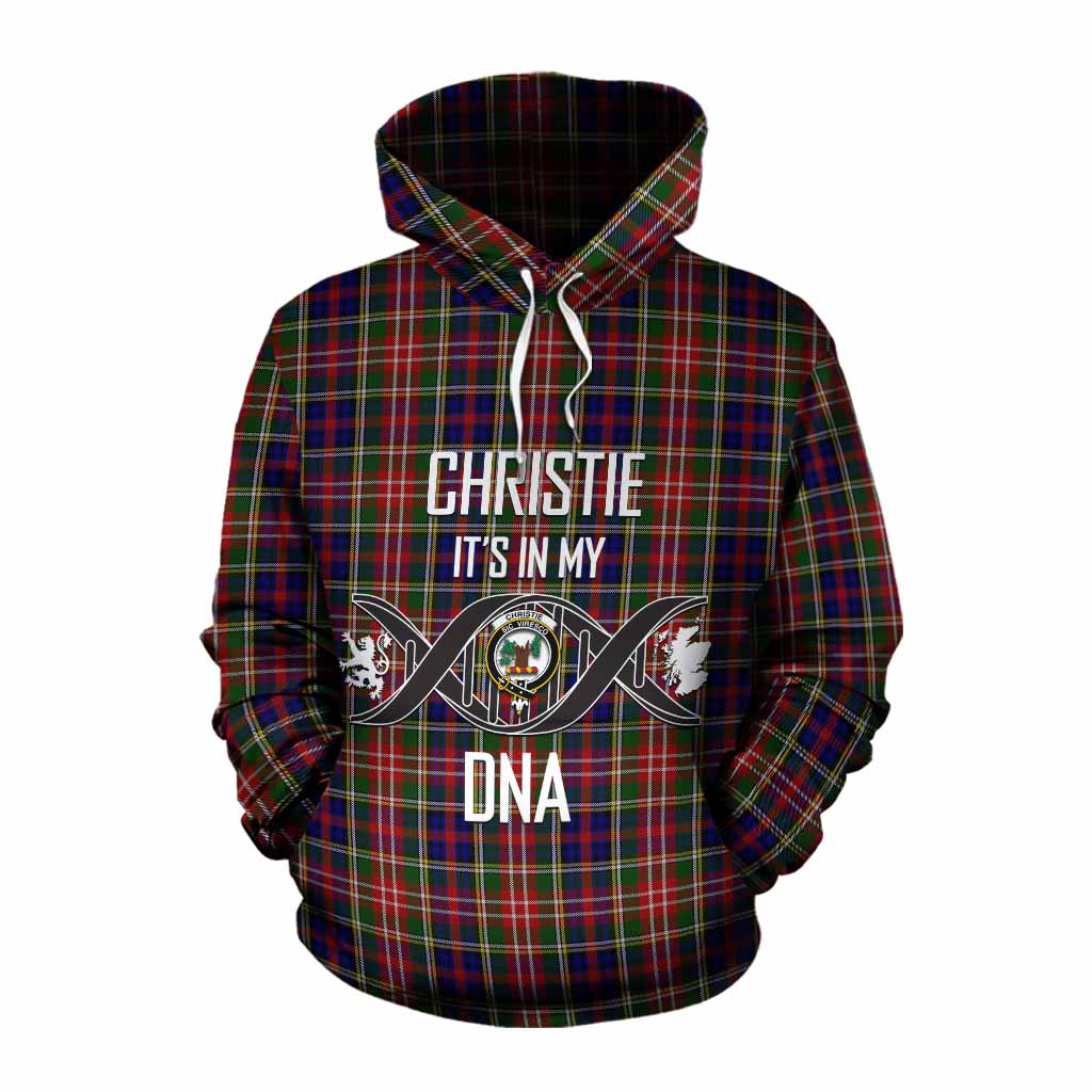 Tartan Vibes Clothing Christie Tartan Cotton Hoodie with Family Crest DNA In Me Style