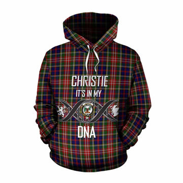 Christie Tartan Cotton Hoodie with Family Crest DNA In Me Style