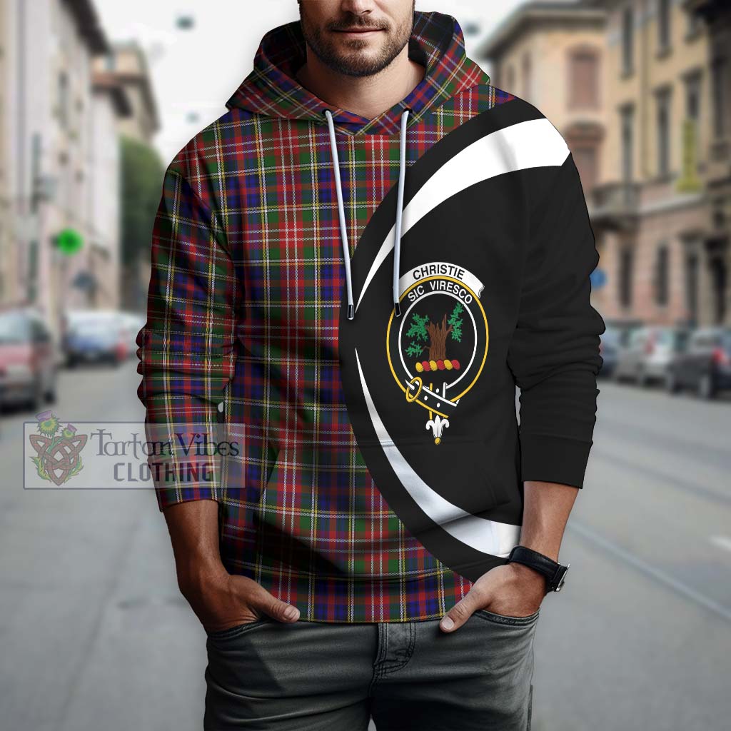 Tartan Vibes Clothing Christie Tartan Hoodie with Family Crest Circle Style