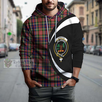 Christie Tartan Hoodie with Family Crest Circle Style