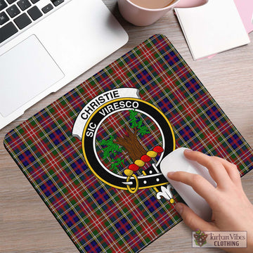 Christie Tartan Mouse Pad with Family Crest