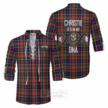 Christie Tartan Ghillie Kilt Shirt with Family Crest DNA In Me Style