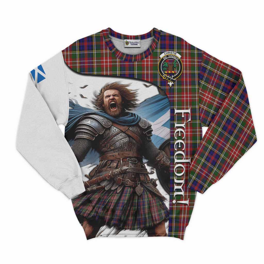 Tartan Vibes Clothing Christie Crest Tartan Sweatshirt Inspired by the Freedom of Scottish Warrior