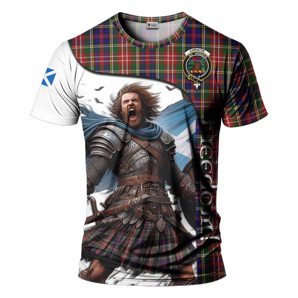 Christie Crest Tartan T-Shirt Inspired by the Freedom of Scottish Warrior