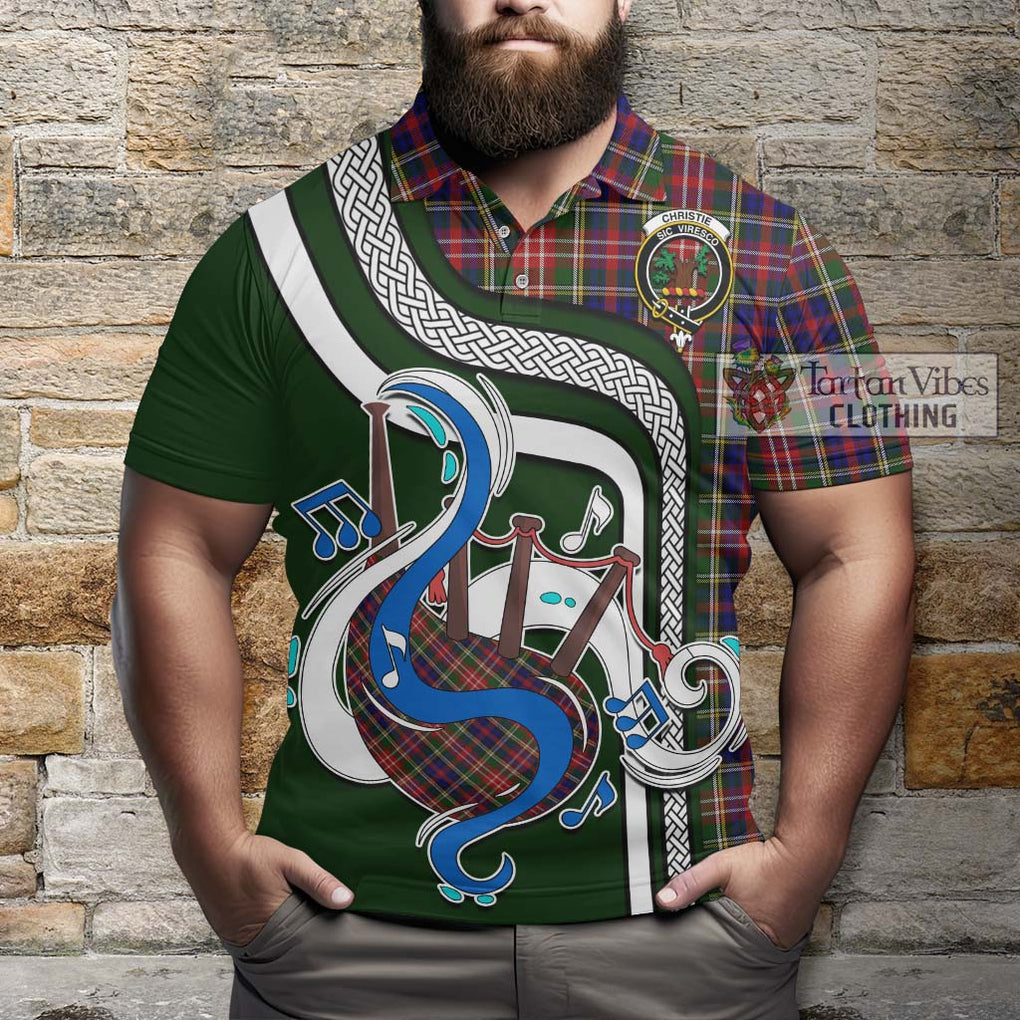 Tartan Vibes Clothing Christie Tartan Polo Shirt with Epic Bagpipe Style