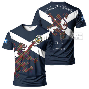 Christie Tartan Lion Rampant T-Shirt Proudly Display Your Heritage with Alba Gu Brath and Clan Name